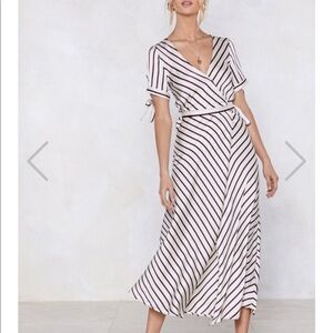 Stripe silk dress